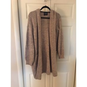 Beige Abercrombie Cardigan with Hood women’s M